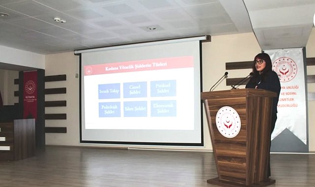 Kütahya'da kamu personeline kadına yönelik şiddetle mücadele semineri