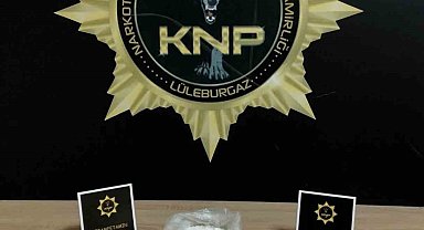 Lüleburgaz'da motosikletli şahıslardan uyuşturucu çıktı