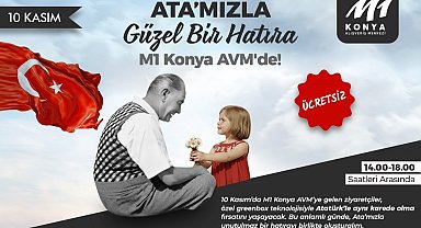 M1 Konya AVM'de 10 Kasım'a özel dijital hatıra etkinliği