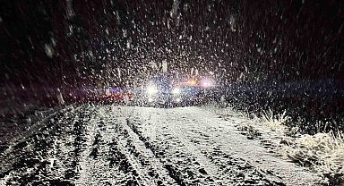 Malatya kırsalında kar yağışı etkili oluyor