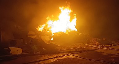 Malatya'da şantiyede yangın