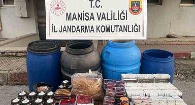 Manisa'da kaçak içki ve tütün operasyonu: 3 gözaltı