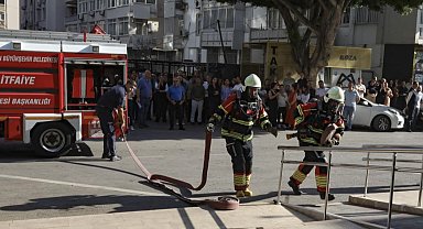 Mersin Büyükşehir'de yangın tatbikatı