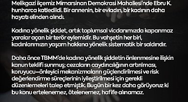 MHP'li Ersoy: "Kadınlarımızın yaşam hakkını korumak devletin, toplumun ve hepimizin namus borcudur"