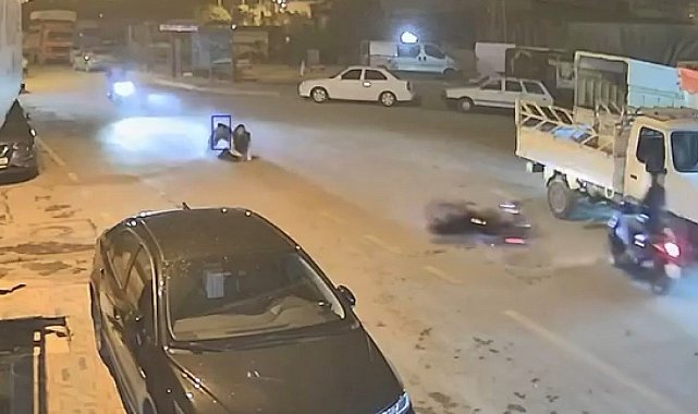 Motosiklet ile akrobatik hareketler yapıp kaza yapınca motosikleti bırakıp kaçtılar