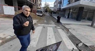 Motosikletten inip yol vermekte direndi: Ben geçmem