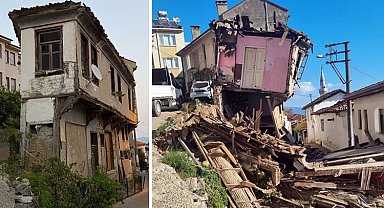 Mudanya Tirilye'nin simge yapısı 'tabut ev' kendiliğinden yıkıldı!