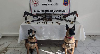 Muş'ta ruhsatsız 3 uzun namlulu silah ele geçirildi