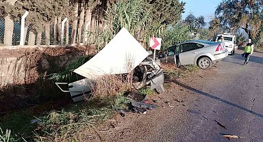 Ödemiş'te hatalı sollama kazası: 3 yaralı