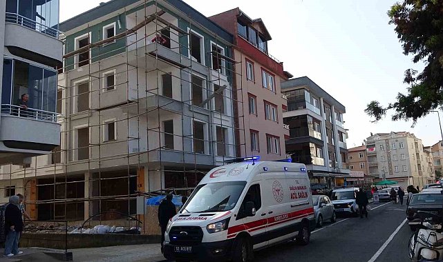 Ordu'da inşaattan düşen işçi yaralandı