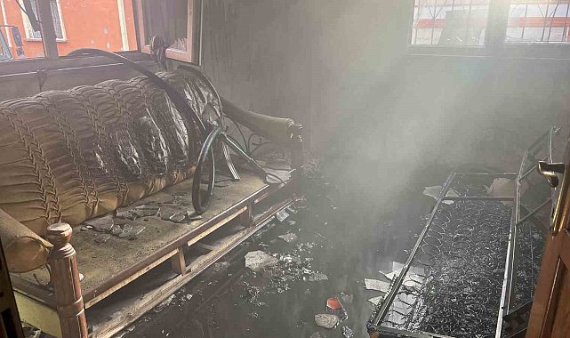 Ordu'da metruk evde yangın