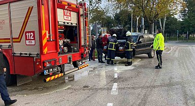 Ordu'da seyir halindeki otomobil alev aldı