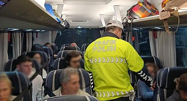 Otobüslerde emniyet kemeri denetimi gerçekleştirildi