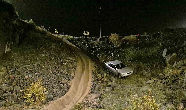 Otomobil viyadükten uçtu: 1 yaralı