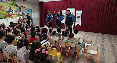 Polislerden öğrencilere güvenlik eğitimi
