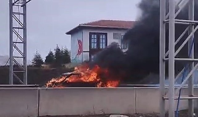 Pursaklar'da araç yangını