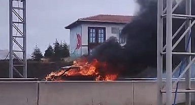 Pursaklar'da araç yangını