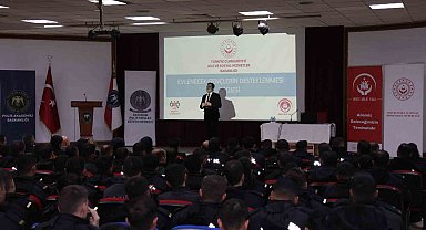 "Ailemle Güvendeyim" projesi kapsamında polis adaylarına eğitim verildi