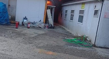 Rize'de şantiyede yangın