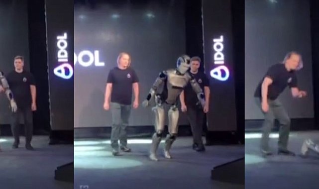 Rusya'da yapay zekalı insansı robotu tanıtım sırasında yere düştü