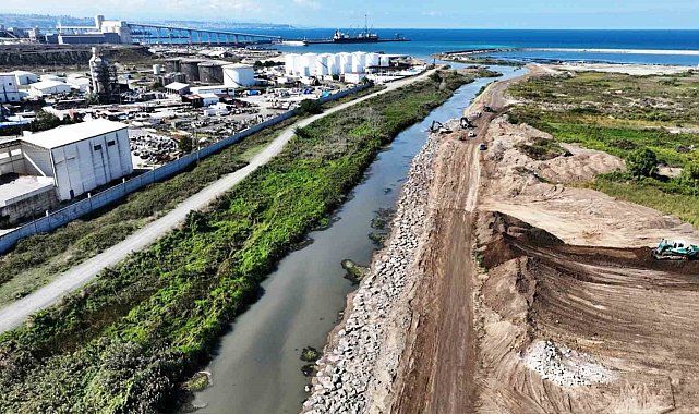 Samsun Yeni OSB'de drenaj tamamlandı, taş nakliyesi sürüyor