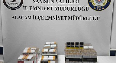 Samsun'da 14 bin adet kaçak makaron ele geçirildi