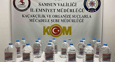 Samsun'da 90 litre etil alkol ele geçirildi