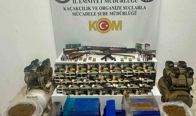 Samsun'da kaçak tütün mamülleri ve silah operasyonu: 1 gözaltı