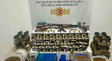 Samsun'da kaçak tütün mamülleri ve silah operasyonu: 1 gözaltı