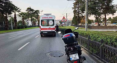 Samsun'da motosiklet otomobile çarptı: 1 yaralı