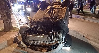 Samsun'da otomobil takla attı: 1 yaralı