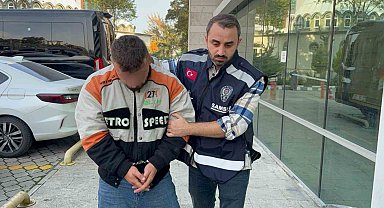 Samsun'da uyuşturucu hapla yakalanan şahıs adliyeye sevk edildi