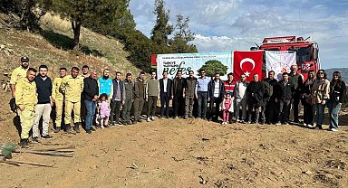 Sarıgöl'de 300 fidan toprakla buluştu