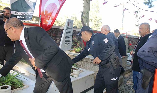 Şehit Kaymakam Saim Bey kabri başında anıldı