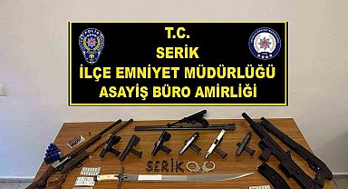 Serik'te silah ve uyuşturucu operasyonu: 16 şüpheli yakalandı
