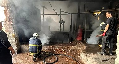 Sinop'ta sanayi sitesinde yangın paniği