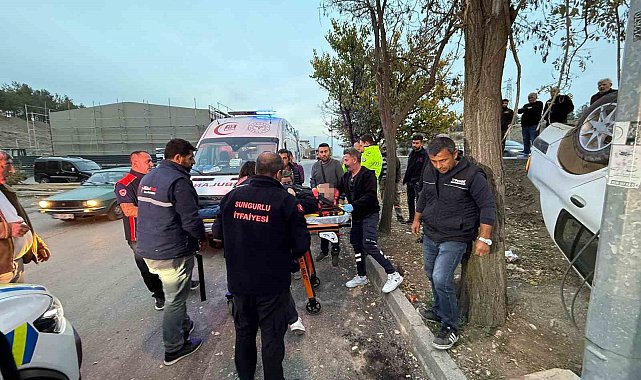 Takla atan otomobil hurdaya döndü: 1 yaralı