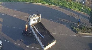 Tekirdağ'da 3 kişinin yaralandığı iki ayrı motosiklet kazası görüntülendi