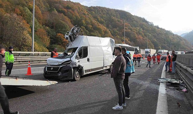 TEM'in Bolu geçişinde zincirleme kaza: 1 yaralı