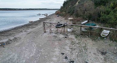 Terkos Gölü'nde su seviyesi 10 metre çekildi