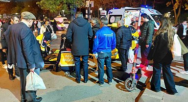 Ticari taksiyle çarpışan scooter sürücüsü yaralandı