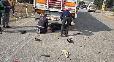 Tırla çarpışan motosikletin sürücüsü öldü