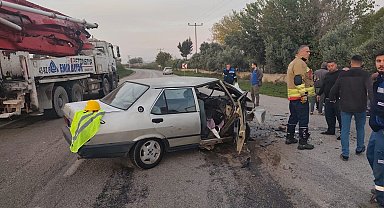 TOFAŞ'ın hurdaya döndüğü kazada 6 kişi yaralandı