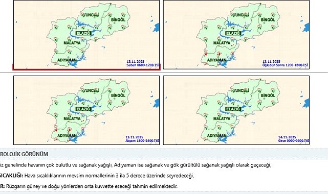 Tunceli'de sağanak yağış etkili oldu