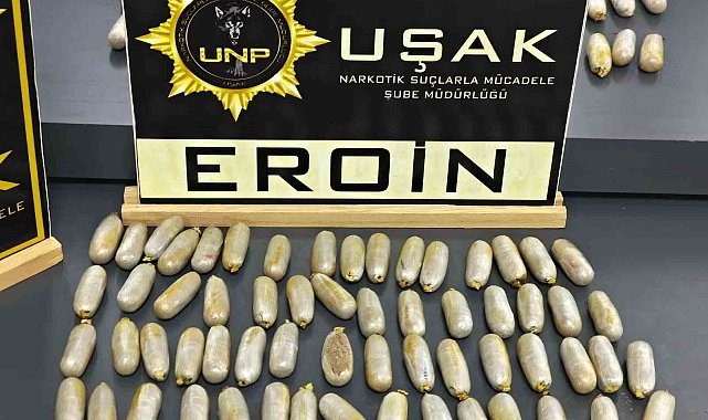 Uşak'ta midelerinde eroin taşıyan iki şüpheli tutuklandı