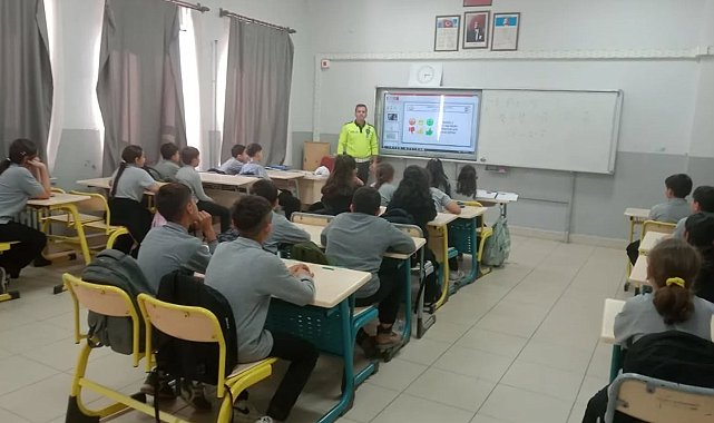 Yenipazar'da öğrencilere trafik eğitimi verildi