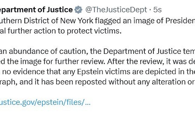 ABD'den Epstein dosyalarına sansür eleştirilerine yanıt: "Trump ile hiçbir ilgisi yok"