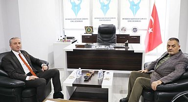 Ağrı'da Milli Eğitim Müdürü Kökrek'ten Ortadoğu Gazeteciler Cemiyeti'ne ziyaret