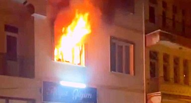 Aksaray'da apartmanda çıkan yangın ekiplerce söndürüldü