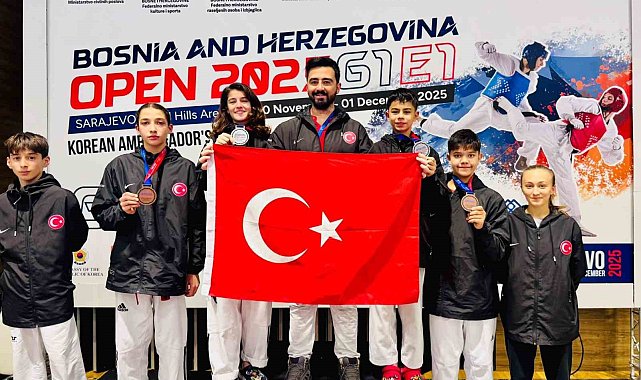 Aliağalı taekwondocular Saraybosna'dan madalyalarla döndü